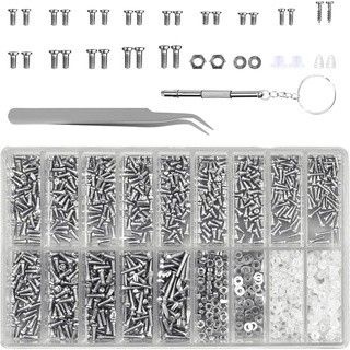 1000 chiếc ốc vít kính có tua vít nhíp bộ dụng cụ sửa chữa kính hoàn chỉnh bộ dụng cụ sửa chữa kính vít mini vít cho kính 3c sản phẩm điện tử
