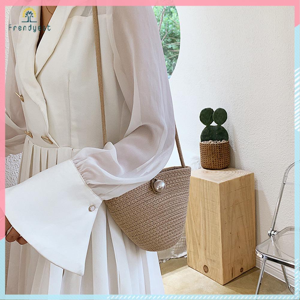 Túi cói Bằng Rơm Đan Thời Trang Đi Biển Dành Cho Nữ