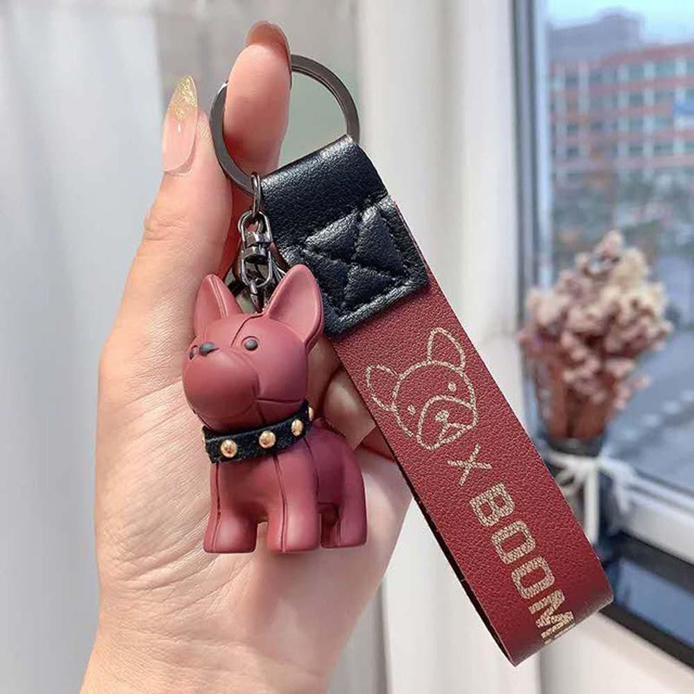 PATRICIA Móc Khóa Da Hình Chú Chó Đáng Yêu