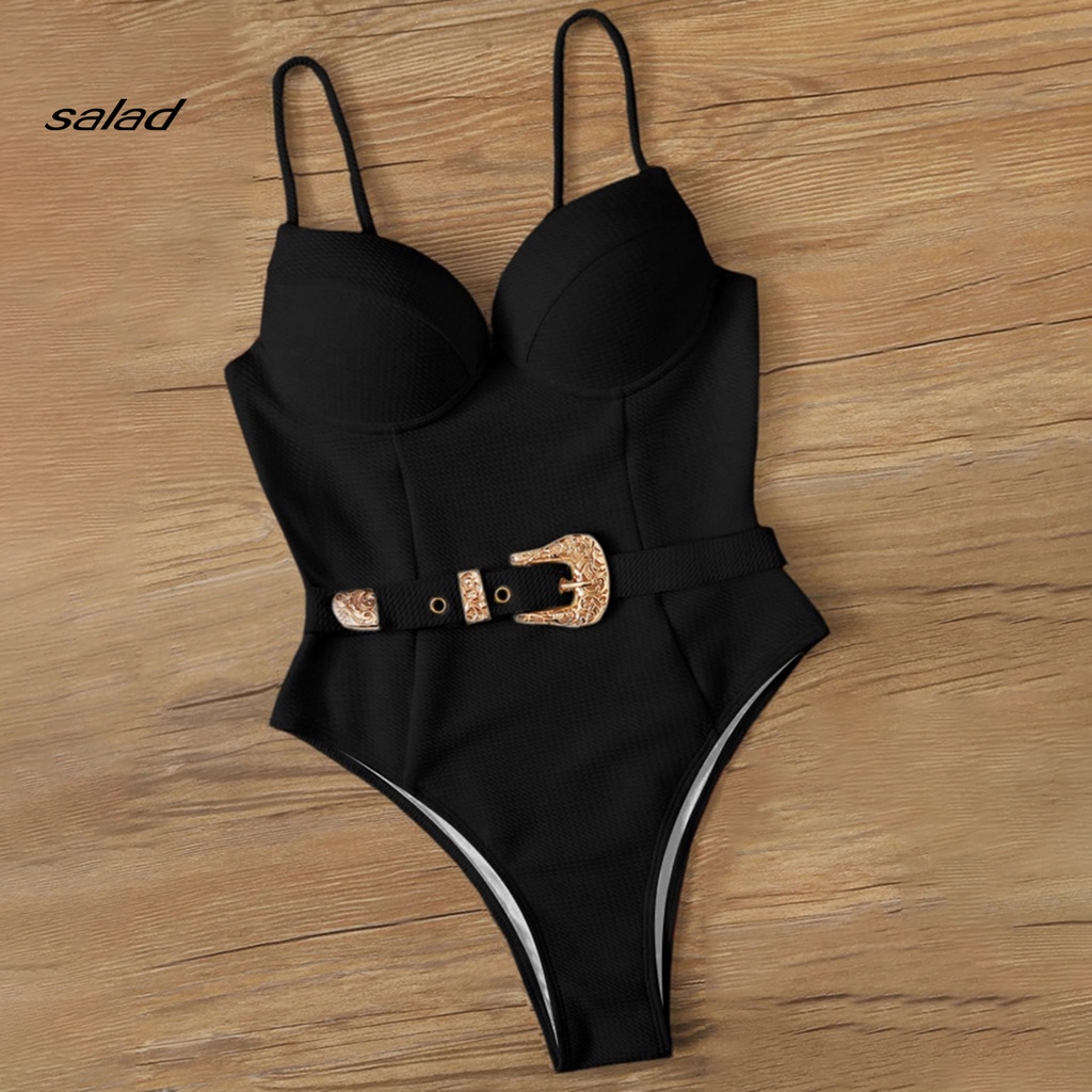 Bộ đồ bơi một mảnh màu trơn có dây đeo chống mài mòn
 | BigBuy360 - bigbuy360.vn