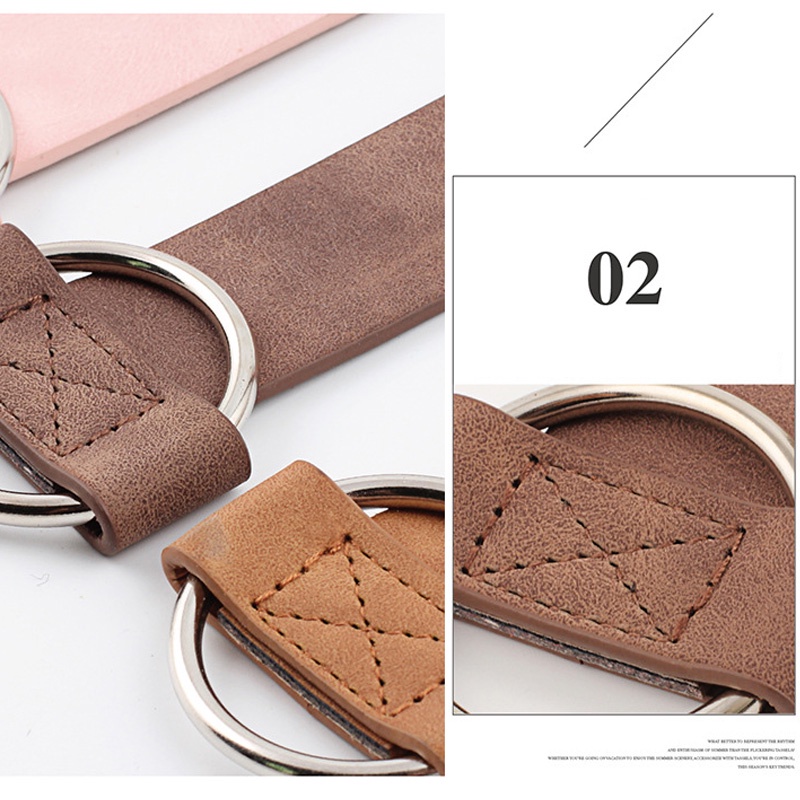 Thắt Lưng Da Khóa Tròn Kim Loại Thời Trang Cho Nữ