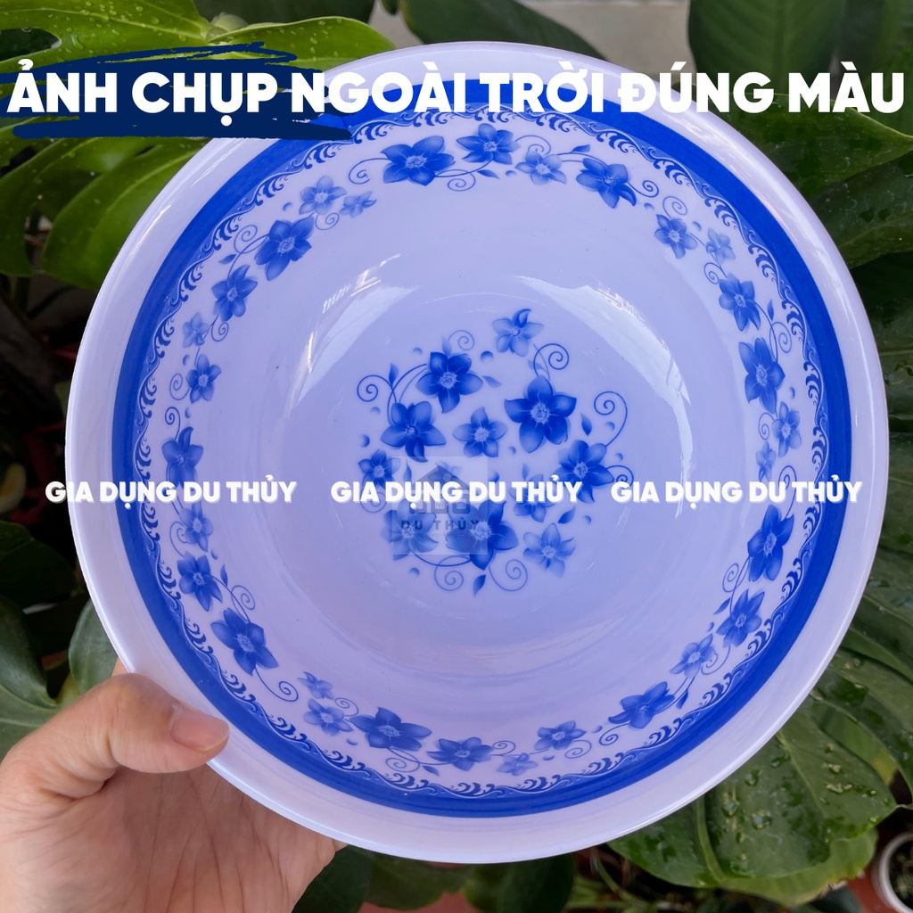 Tô melamine nhựa phíp loại tô sâu xoắn màu trắng, vàng, xanh lá và hoa văn của tổng kho gia dụng Du Thủy