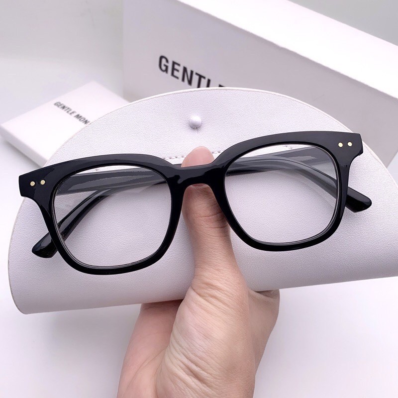 Kính gọng cận chữ V đẹp giá rẻ cho nam nữ, mắt kính không độ phong cách Ulzzang LUMINA 050