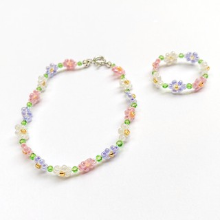Vòng Tay Hạt Cườm Handmade Phối Màu Pastel Dreamy Full Floral