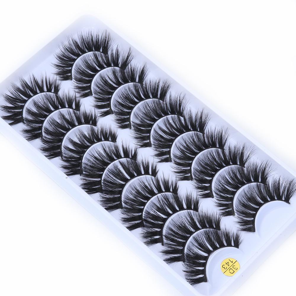 XIANTIN Set 10 Cặp Lông Mi Giả SKONHED Tạo Hiệu Ứng Trang Điểm 3D Tự Nhiên