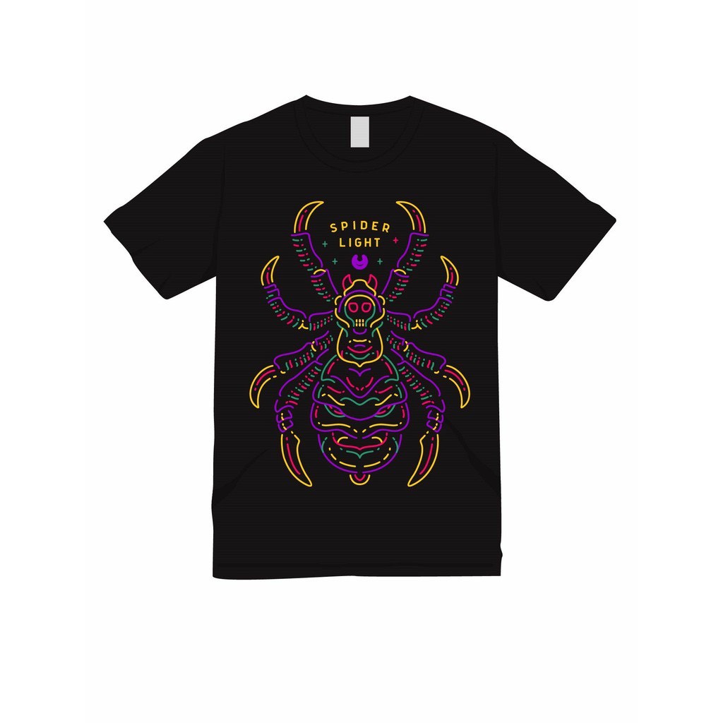 Áo thun BOTEE nam tay lỡ form rộng màu đen Butterfly, nhện, anubis