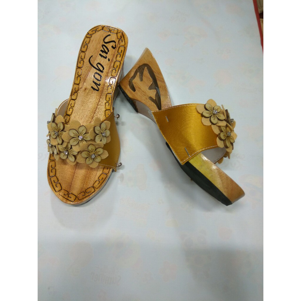 Guốc Gỗ Guốc Mộc Cao 7 Phân