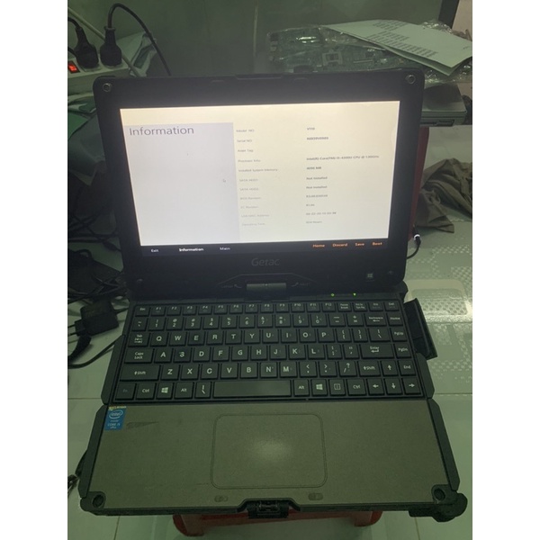 xác laptop getac v110 màn hình lỗi sọc to khách lấy linh kiện không bảo hành