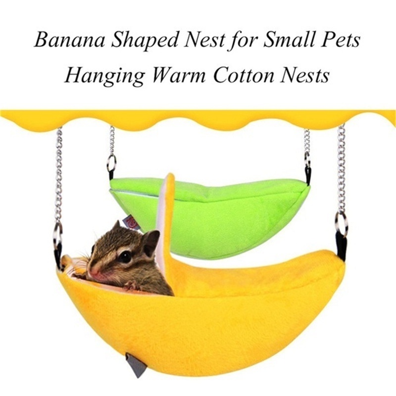 Võng treo ấm áp hình trái chuối cho chuột Hamster
