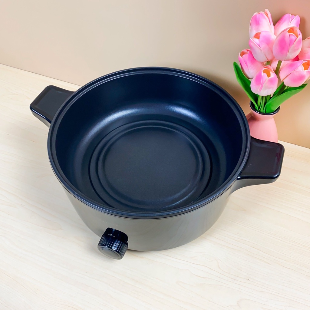 Nồi điện đa năng lock&amp;lock versatile hot pot 4 lít, nồi điện đa năng mini chống dính, nồi điện nấu lẩu gia đình