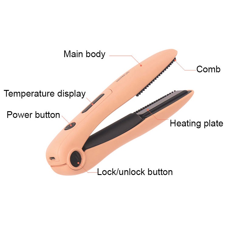 Máy duỗi tóc bằng sắt cầm tay BOMANN HC2624C