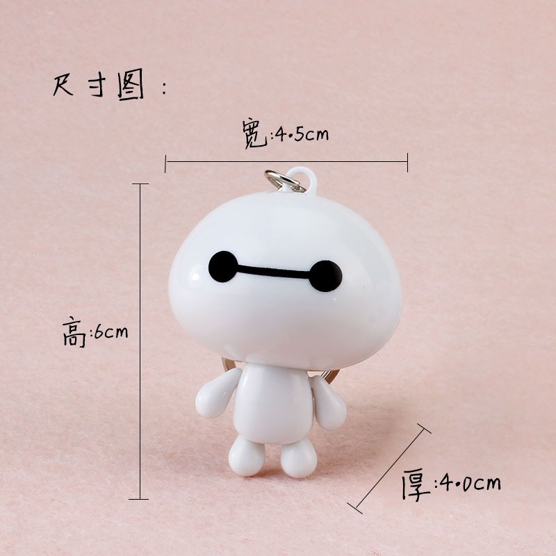 Búp Bê BayMax Có Thể Di Chuyển Kèm Móc Khóa Dễ Thương Trang Trí Túi Xách / Điện Thoại
