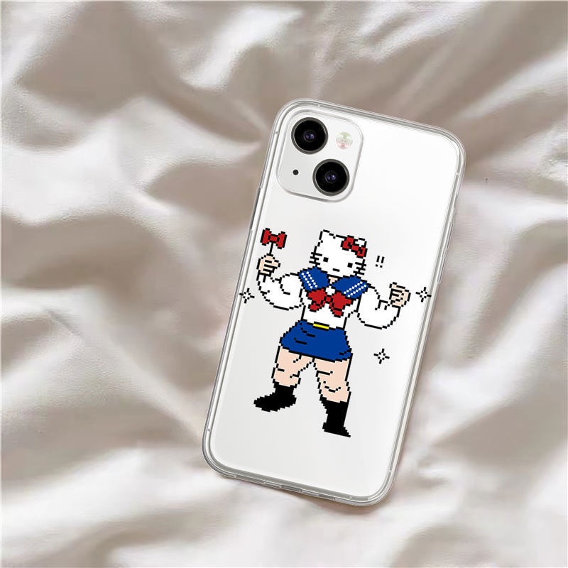 Ốp Điện Thoại Tpu Mềm Chống Sốc In HELLO Kitty Cho iPhone 14 11 12 13 pro max XS X XR XSMax 7 8 6s plus SE 2020
