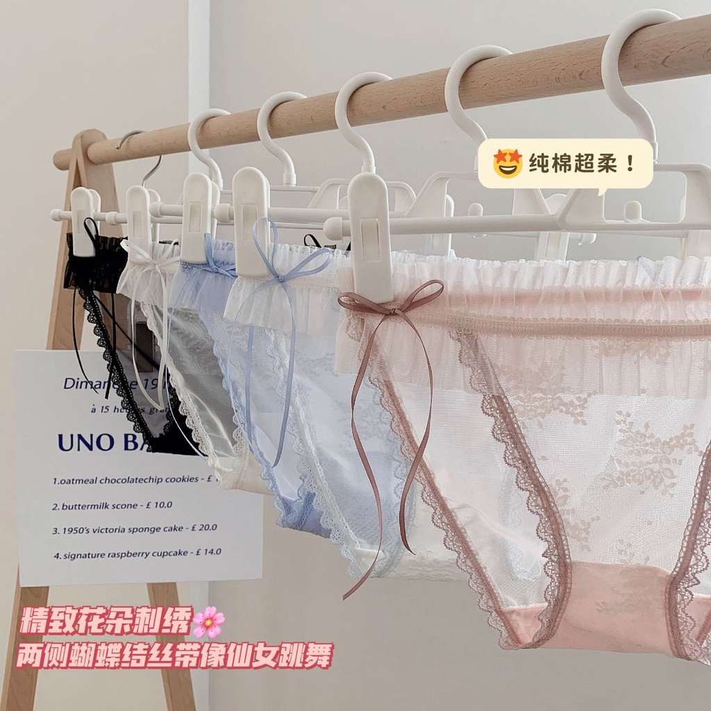 Quần Lót cotton Phối Ren Trong Suốt Gợi Cảm Cho Nam Nữ