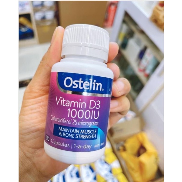 Ostelin Vitamin D3 1000IU 300 Capsules Dưỡng mắt