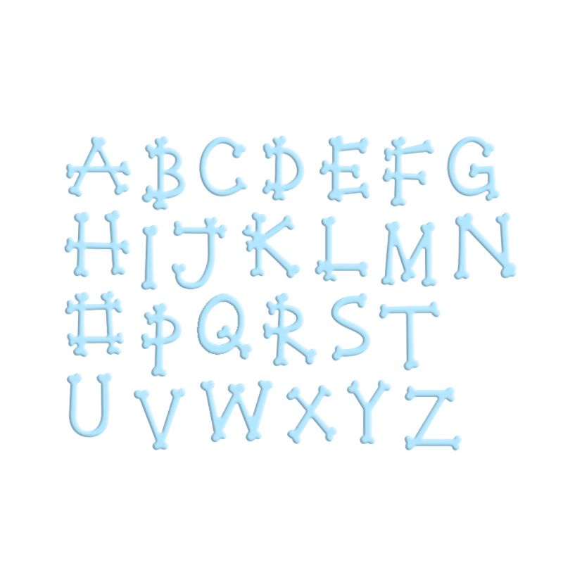 Khuôn Cắt Giấy Làm Từ Kim Loại Hình Chữ Cái Alphabet Trang Trí Scrapbook