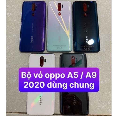 bộ vỏ oppo A9 2020 (gồm lưng,xương ,sườn,phím,kính camera)