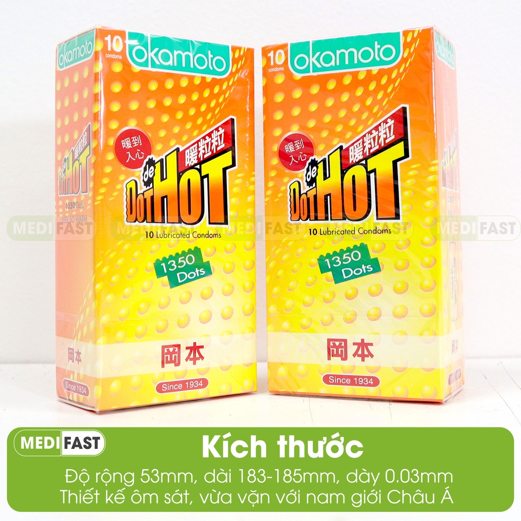 Bao cao su Okamoto siêu mỏng, gân gai, nhiều gel - đủ vị kéo dài thời gian quan hệ, chống xuất tinh sớm - giao hàng kín