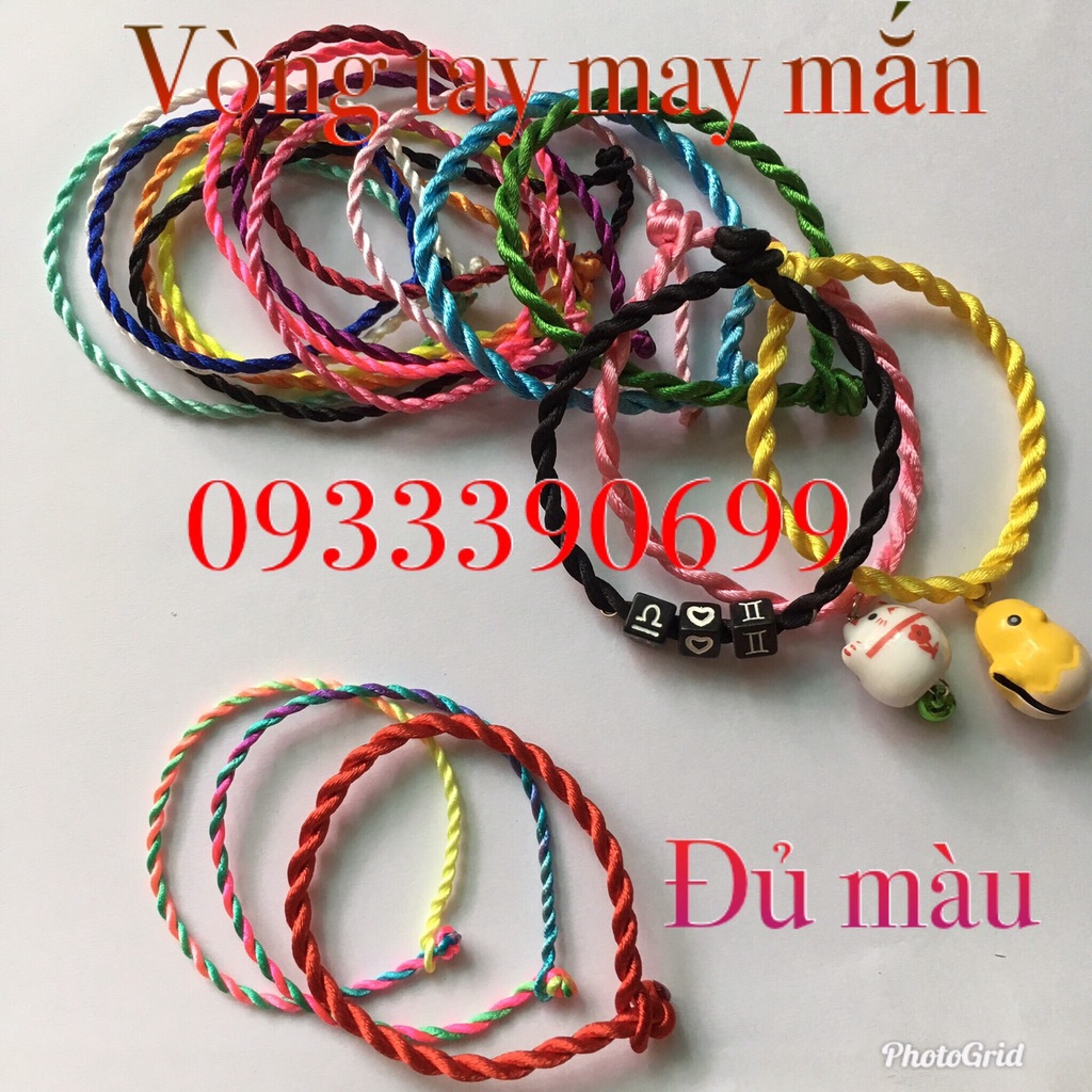 🌷🌷 1 vòng dây tay chỉ đỏ may mắn xoắn nút