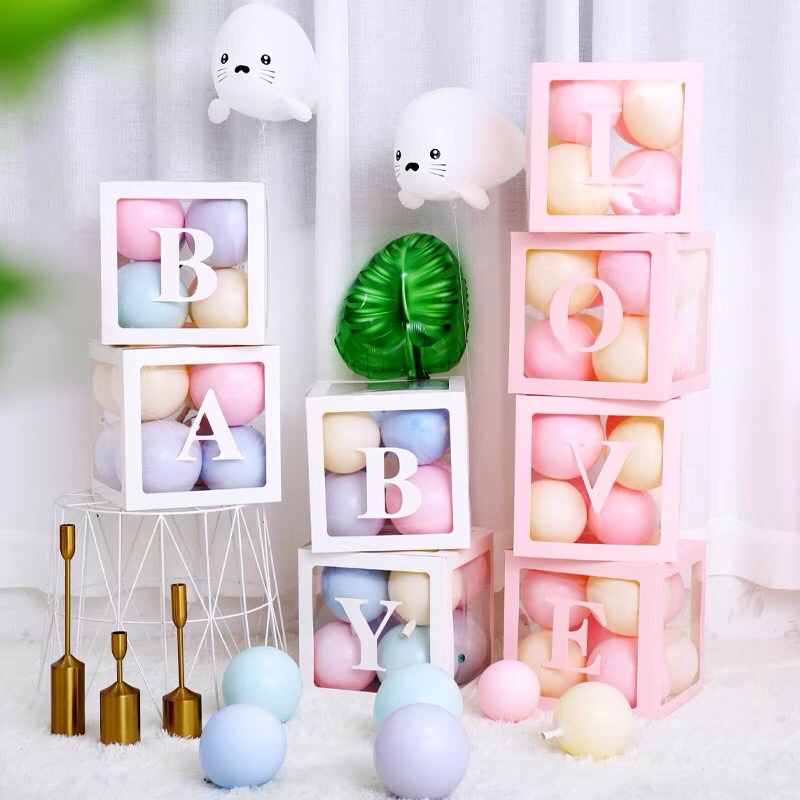 Hộp chữ Baby box trang trí sinh nhật cho bé