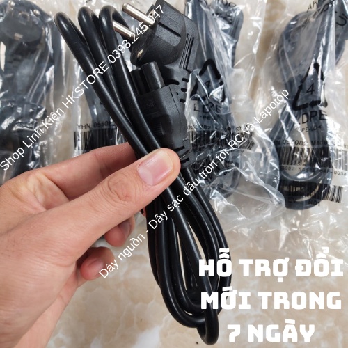 Dây nguồn sạc laptop và dây nguồn PC loại đầu tròn Cáp nguồn kết nối điện 220v tới cục sạc Laptop và Pc