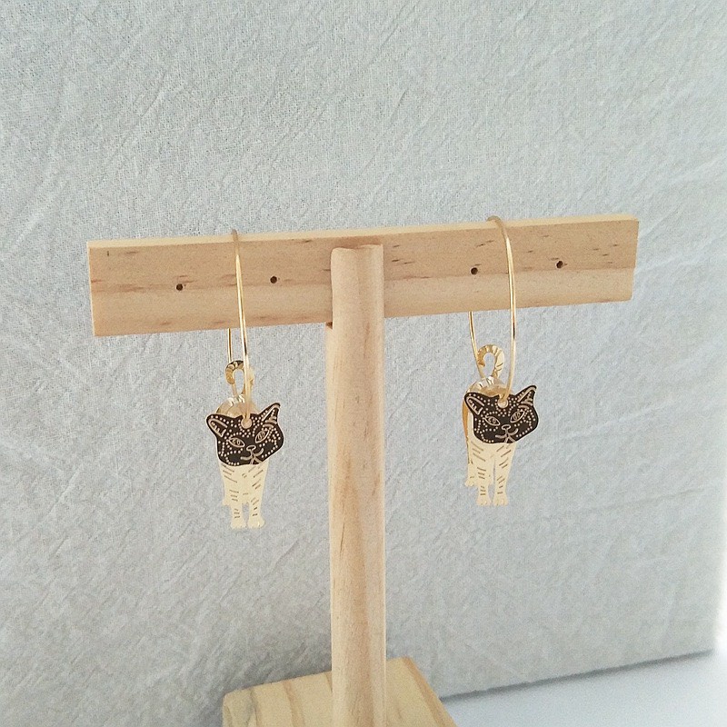 khuyên tai tròn cao cấp mạ 925 bản meo meo lạ mắt 56