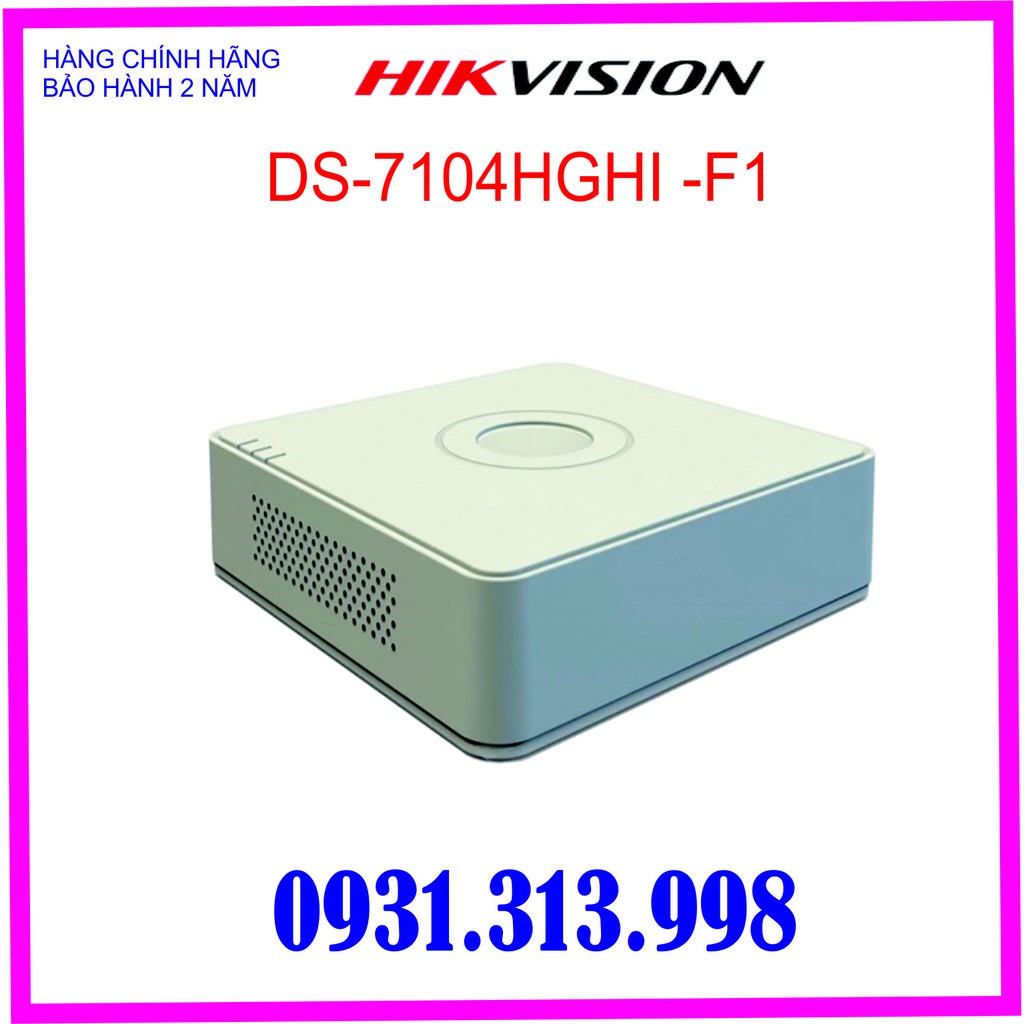 Đầu Ghi Hình HD-TVI 4 Kênh HIKVISION DS-7104HGHI-F1(S)