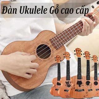 ĐÀN UKULELE CONCERT GỖ MAHOGANY KÈM Phụ kiện Dây đàn CAPO BAO ĐỰNG - ĐÀN UKULELE CAO CẤP VT128