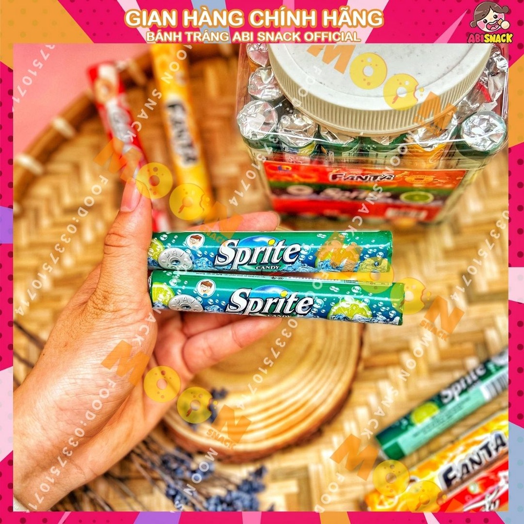 [COMBO 5 CÂY] Kẹo C Fanta Cam - Sprite Chanh - Coca Candy- ăn vặt bánh kẹo tuổi thơ