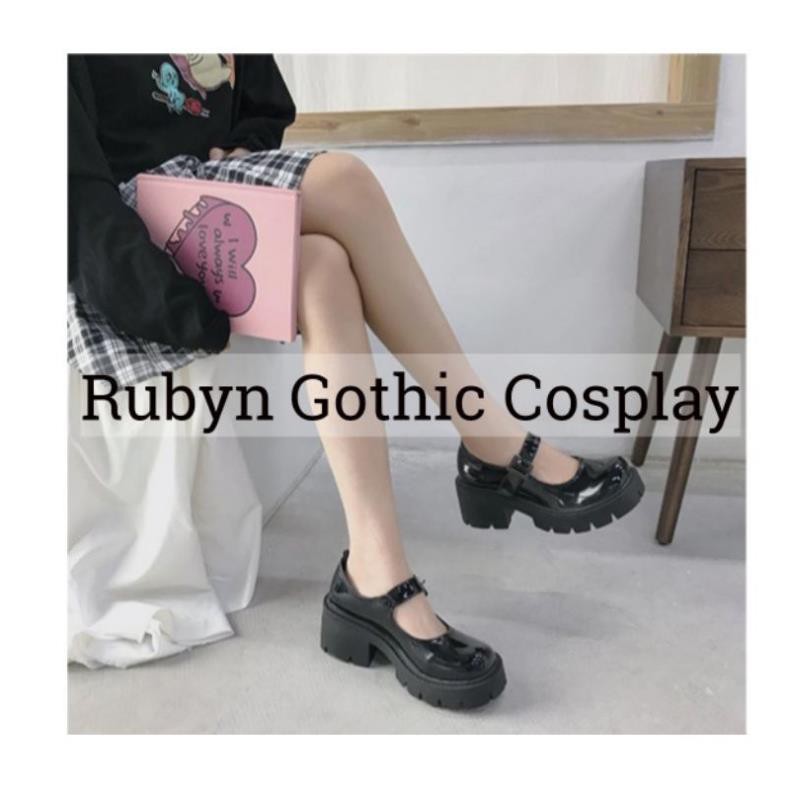 [CÓ SẴN] 🍁 Giày Lolita Oxford đế cao cosplay học sinh Nhật Bản ( BÓNG VÀ NHÁM ) -h91 | BigBuy360 - bigbuy360.vn