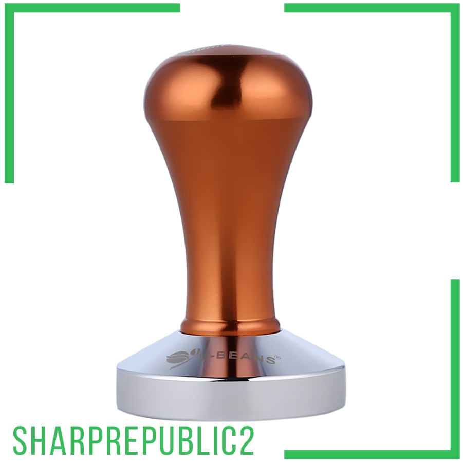 [SHARPREPUBLIC2]Stainless Coffee Tamper Space Aluminum Grip Handle 57.5mm Base Bean Blue