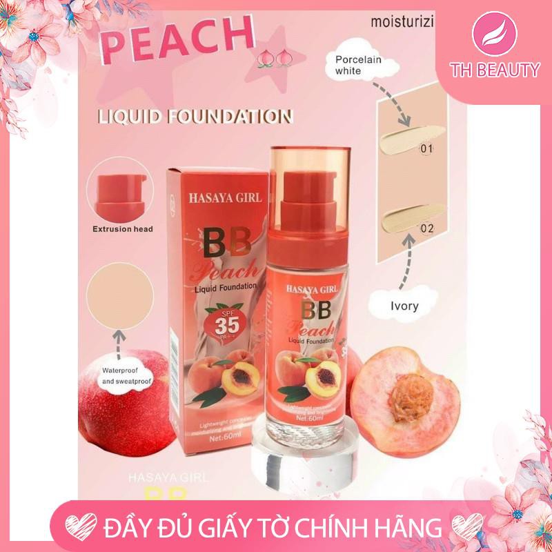 <Thật 100%> Kem nền BB Peach Hasaya Girl hương đào