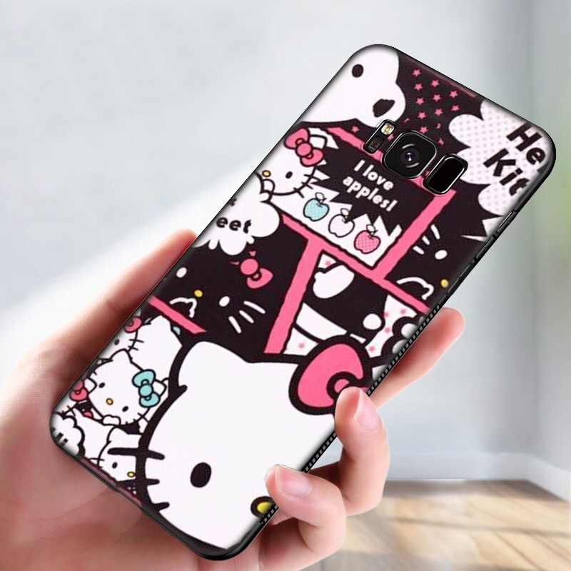Samsung Galaxy S10 S9 S8 Plus S6 S7 Edge S10+ S9+ S8+ Casing Soft Case 68LU Hello Kitty mobile phone case