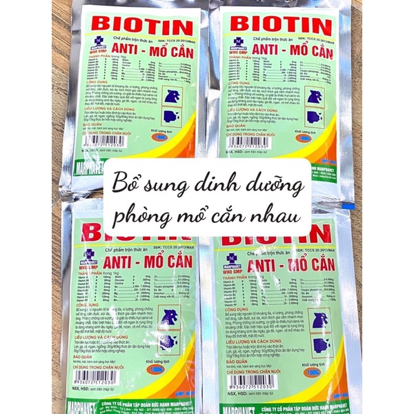 1 gói BIOTIN ANTI- Mổ cắn 100g cho lợn gà vịt