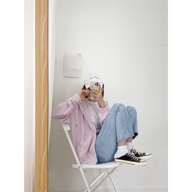 [Mã FAGREEN1505 giảm tới 30K đơn 99K] Áo khoác có nón tím