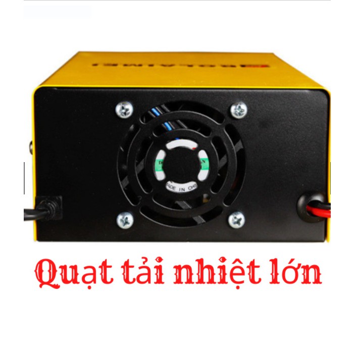 Sạc ắc quy 12v6A/24v3A đến 200ah, sạc bình ắc quy cho ô tô, xe máy thông minh tự ngắt khi đầy-Bolaimei 2021