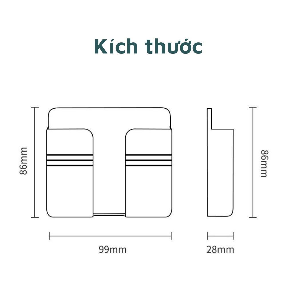 Kệ dán tường để điện thoại giá đỡ sạc kệ cắm điều khiển xẻ rãnh đa năng tiện lợi