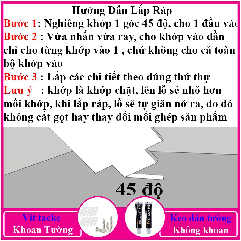 Kệ treo tường trang trí không cần khoan,chất liệu gỗ nhựa pvc cao cấp,màu trắng tinh,siêu cute,siêu dễ thương - a34