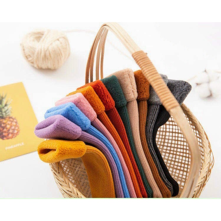 Combo 5 Đôi Tất Lót Lông,Tất Cao Cổ Cho Bé Siêu Ấm Áp Phong Cách Hàn Quốc