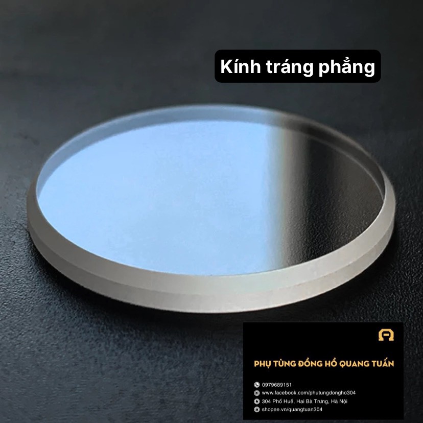 Mặt kính đồng hồ tráng Sapphire đủ size phẳng và cong