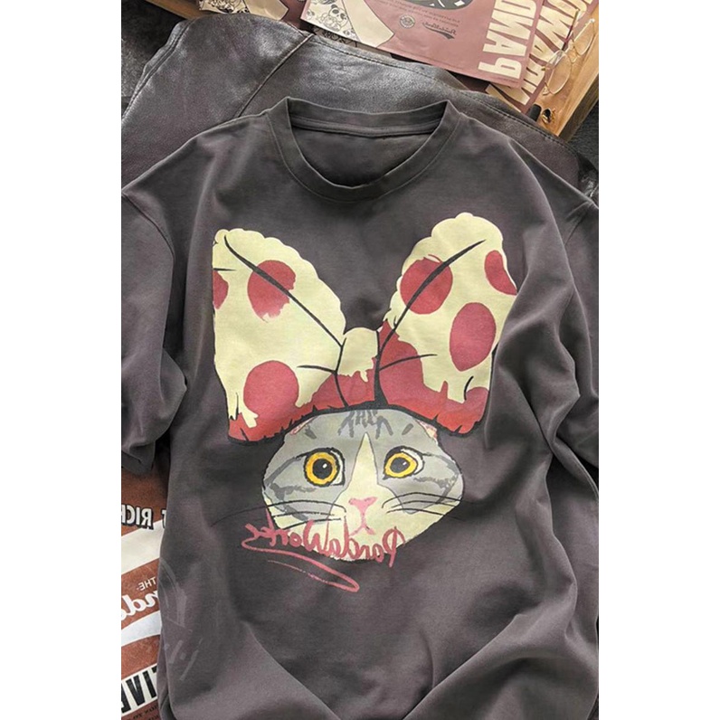 NRVP Áo thun cotton tay ngắn cổ tròn phong cách Hàn Quốc thời trang mùa hè dành cho nữ