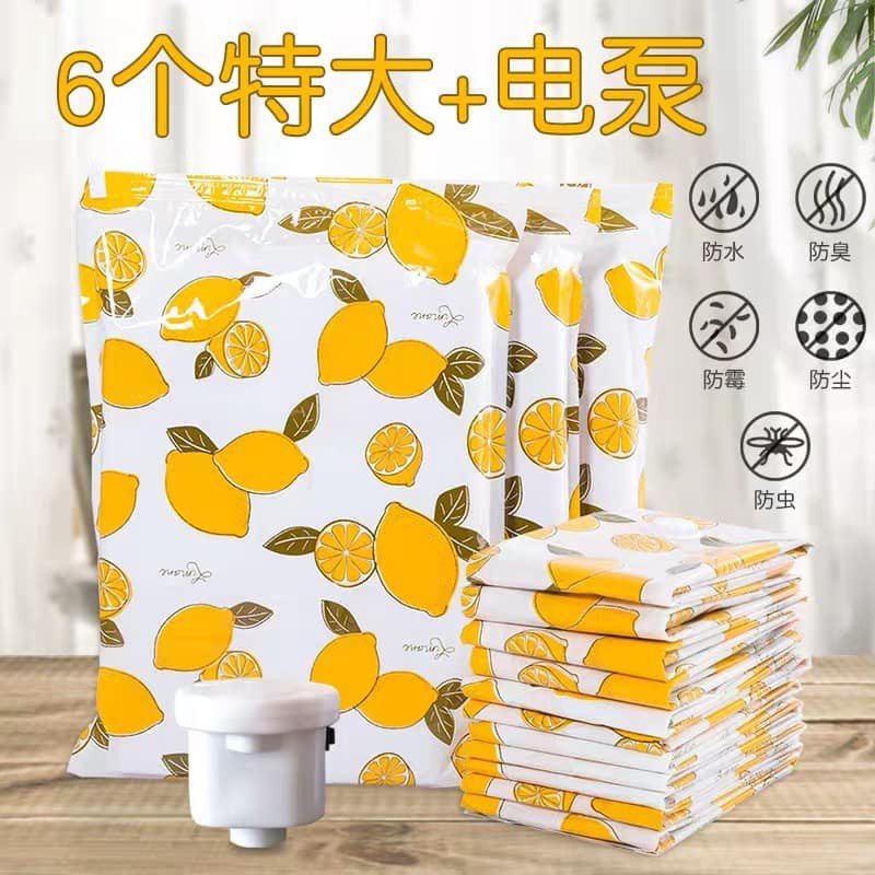 Bộ 10 túi/ 6 túi hút chân không đựng quần áo, chăn màn, mền gối cho gia đình, du lịch