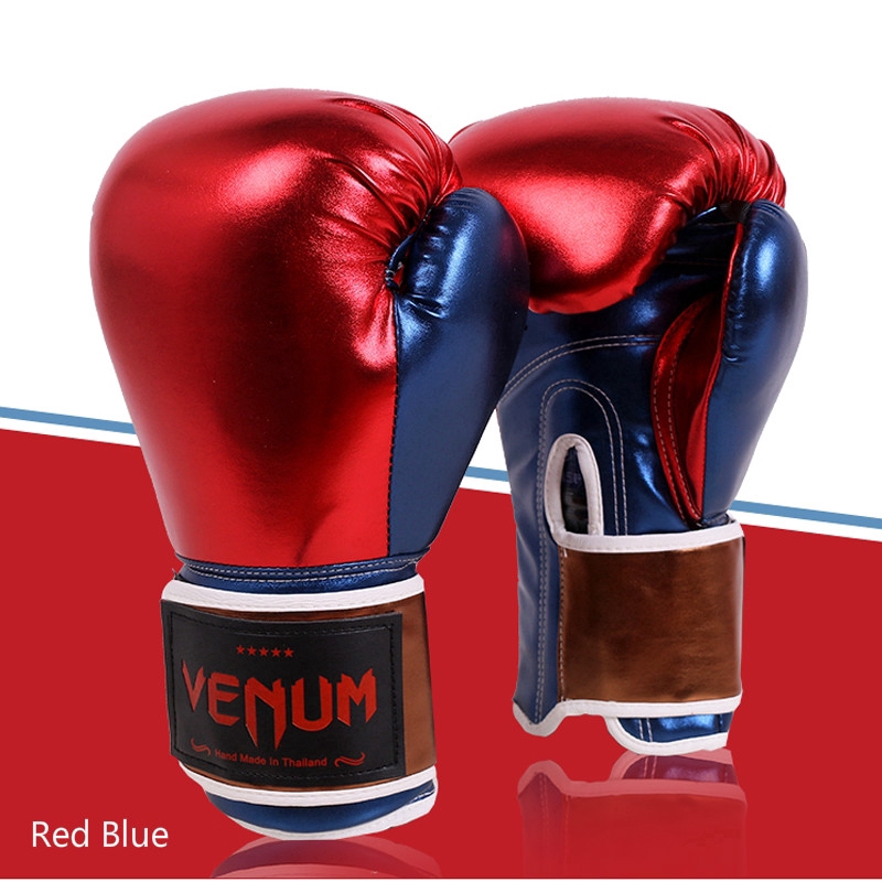 VENUM Găng Tay Boxing / Muay Thái 10oz Bằng Da Mới Nhất 2019