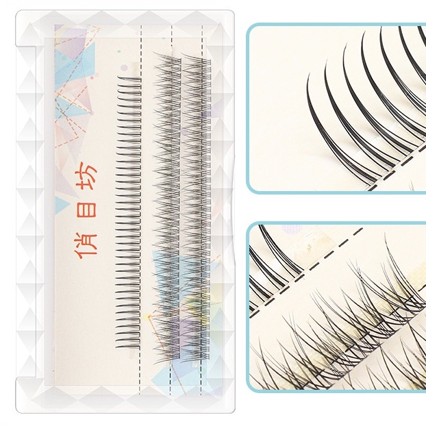 Lông Mi Giả Tự Nối Chùm Chữ A Mix Mi Chùm 11-10-11mm
