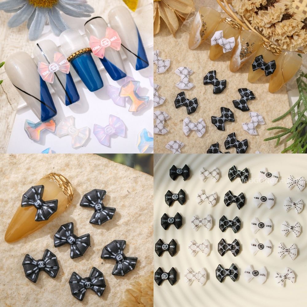 Charm nail nơ thương hiệu NGHI THẢO trang trí móng