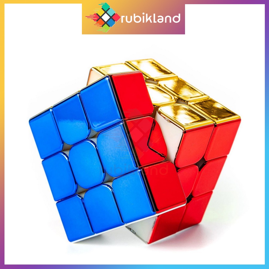 Rubik Cyclone Metallic 3x3 M Có Nam Châm Stickerless Mạ Kim Loại