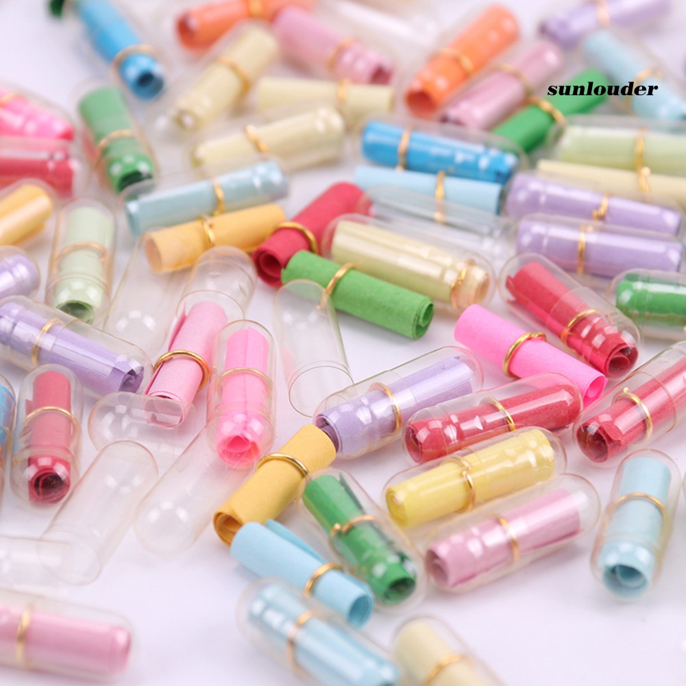 Set 50 hộp đựng giấy ghi lời nhắn hình viên thuốc dễ thương