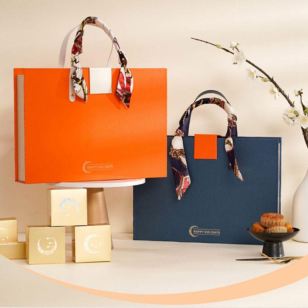 Hộp Đựng Bánh Quy 6 Ngăn Sang Trọng Có Tay Cầm