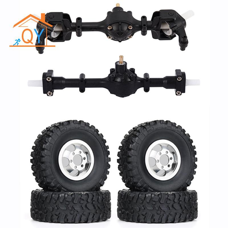 Upgraded Metal Wheel Hub with Rubber Tire for WPL FJ40 C14 C24 B14