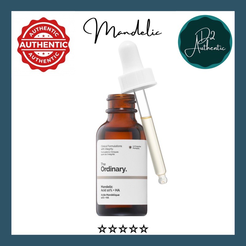 (Auth-kèm bill) Serum tẩy da chết hoá học - Mandelic Acid 10% + HA – The Ordinary.